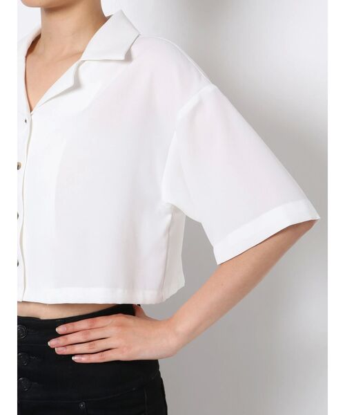 EMODA（エモダ）の「オーバーショートシャツ（シャツ/ブラウス・レディース・ホワイト/ブラック/ブルー・FREE）」の16枚目の写真