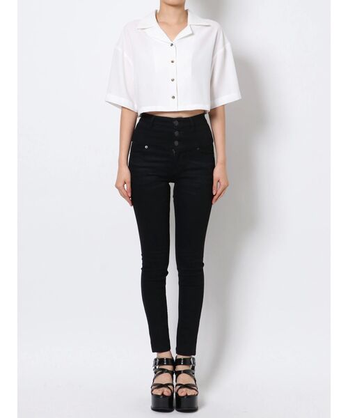 EMODA（エモダ）の「オーバーショートシャツ（シャツ/ブラウス・レディース・ホワイト/ブラック/ブルー・FREE）」の18枚目の写真