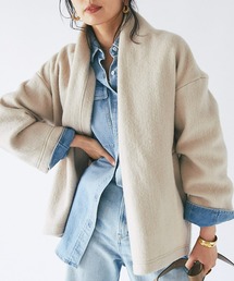 RIVE DROITE | シャギーミドルガウンコート(ノーカラーコート)