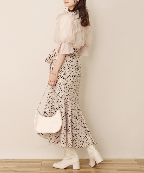 one after another NICE CLAUP（ワンアフターアナザーナイスクラップ）の「前後2WAYフリルブラウス（シャツ/ブラウス・レディース・ブラウン系その他/ホワイト系その他/アイボリー/ベージュ・FREE）」の6枚目の写真