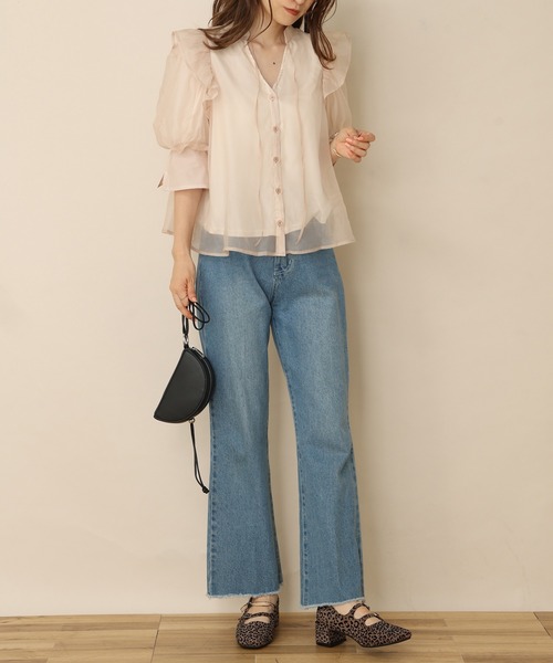 one after another NICE CLAUP（ワンアフターアナザーナイスクラップ）の「前後2WAYフリルブラウス（シャツ/ブラウス・レディース・ブラウン系その他/ホワイト系その他/アイボリー/ベージュ・FREE）」の12枚目の写真