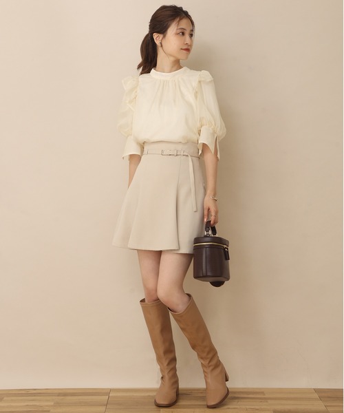 one after another NICE CLAUP（ワンアフターアナザーナイスクラップ）の「前後2WAYフリルブラウス（シャツ/ブラウス・レディース・ブラウン系その他/ホワイト系その他/アイボリー/ベージュ・FREE）」の19枚目の写真