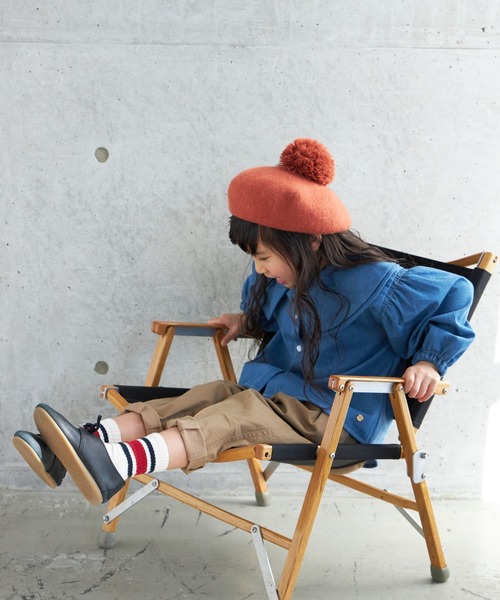 MAKE YOUR DAY（メイクユアデイ）の「ビッグカラー長袖ブラウス■80～140cm（シャツ/ブラウス・キッズ・オフホワイト/ブルー/ブラック・90/100/110/120/80/130/140）」の4枚目の写真