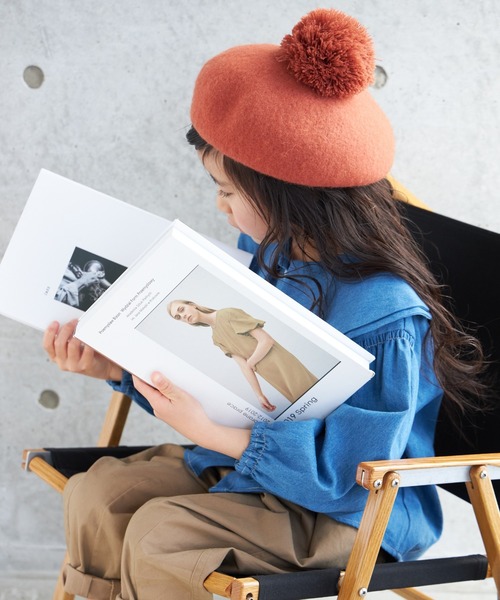 MAKE YOUR DAY（メイクユアデイ）の「ビッグカラー長袖ブラウス■80～140cm（シャツ/ブラウス・キッズ・オフホワイト/ブルー/ブラック・90/100/110/120/80/130/140）」の5枚目の写真