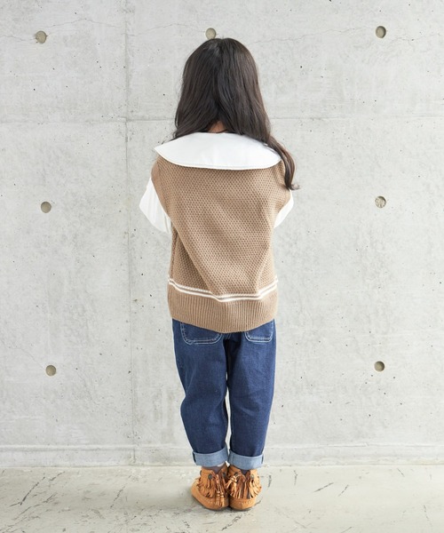 MAKE YOUR DAY（メイクユアデイ）の「ビッグカラー長袖ブラウス■80～140cm（シャツ/ブラウス・キッズ・オフホワイト/ブルー/ブラック・90/100/110/120/80/130/140）」の12枚目の写真