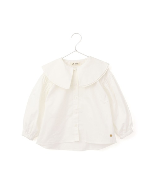 MAKE YOUR DAY（メイクユアデイ）の「ビッグカラー長袖ブラウス■80～140cm（シャツ/ブラウス・キッズ・オフホワイト/ブルー/ブラック・90/100/110/120/80/130/140）」の19枚目の写真