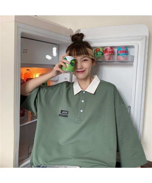 DEVICE（デバイス）の「韓国風 襟付ポロシャツ ビッグシルエット