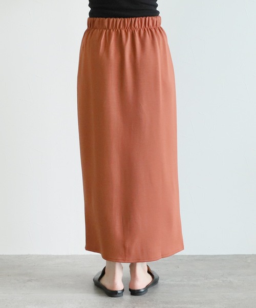 reca（レカ）の「スリットロング スカート（スカート・レディース・ブラック/パープル/マスタード/グレイッシュベージュ/テラコッタ/ピンク・M）」の22枚目の写真