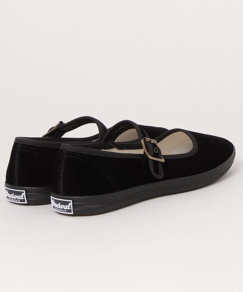 ORCIVAL（オーシバル）の「[ORCIVAL/オーシバル] ベルベット ストラップバレエシューズ（バレエシューズ・レディース・ブラック・24.5/24/23.5）」の2枚目の写真