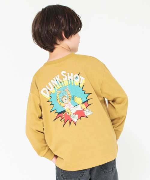 BRANSHES（ブランシェス）の「【bコレ】グラフィック長袖Tシャツ ロンT（Tシャツ/カットソー・キッズ・アイボリー/ブラック/キャメル/グリーン/グレー/ブルー/チャコールグレー/ブラウン/ベージュ/ネイビー/カラフル・130/120/140/150/90/100/110/160）」の10枚目の写真