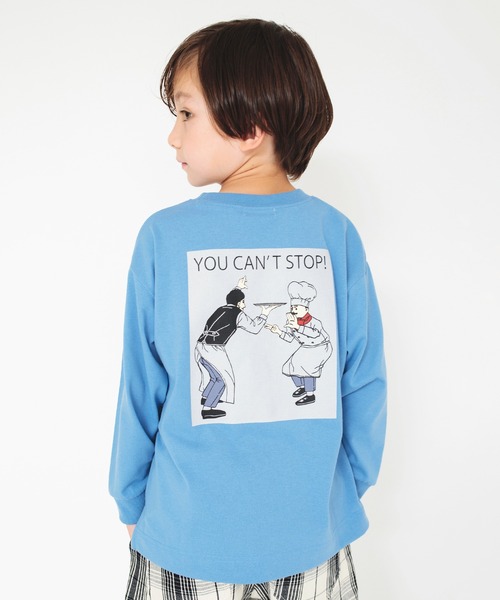 BRANSHES（ブランシェス）の「【bコレ】グラフィック長袖Tシャツ ロンT（Tシャツ/カットソー・キッズ・アイボリー/ブラック/キャメル/グリーン/グレー/ブルー/チャコールグレー/ブラウン/ベージュ/ネイビー/カラフル・130/120/140/150/90/100/110/160）」の9枚目の写真