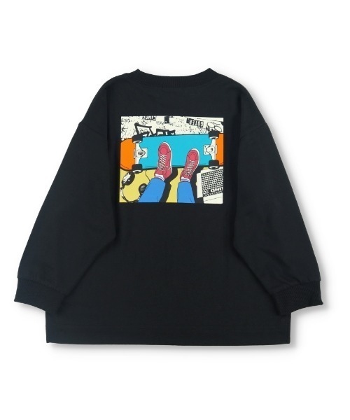 BRANSHES（ブランシェス）の「【bコレ】グラフィック長袖Tシャツ ロンT（Tシャツ/カットソー・キッズ・アイボリー/ブラック/キャメル/グリーン/グレー/ブルー/チャコールグレー/ブラウン/ベージュ/ネイビー/カラフル・130/120/140/150/90/100/110/160）」の12枚目の写真