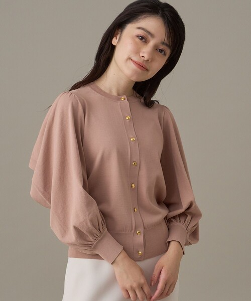 美品 アナイ レーヨン ナイロン スリットスリーブカーディガン ANAYI（アナイ）の「レーヨンナイロンスリットスリーブ
