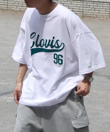 【Labordi】~ college logo T ~  ビッグシルエット カレッジロゴ刺繍Tシャツ
