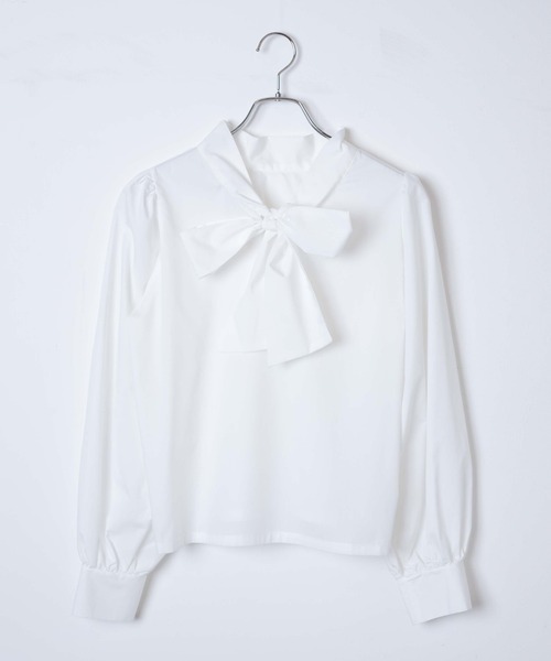 WEGO（ウィゴー）の「WEGO/2WAYリボンタイブラウス（シャツ/ブラウス・レディース・ホワイト/ブラック・FREE）」の19枚目の写真