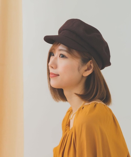 RODE SKO（ロデスコ）の「ウールキャスケット（キャスケット・レディース・ブラック/ブラウン/チャコールグレー・FREE）」の3枚目の写真