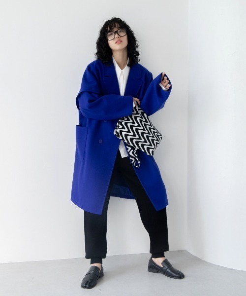 VACANCY（ヴァカンシー）の「マルチウェイメルトンオーバーコート（チェスターコート・レディース・ブルー/ブラック/ホワイト・FREE）」の8枚目の写真