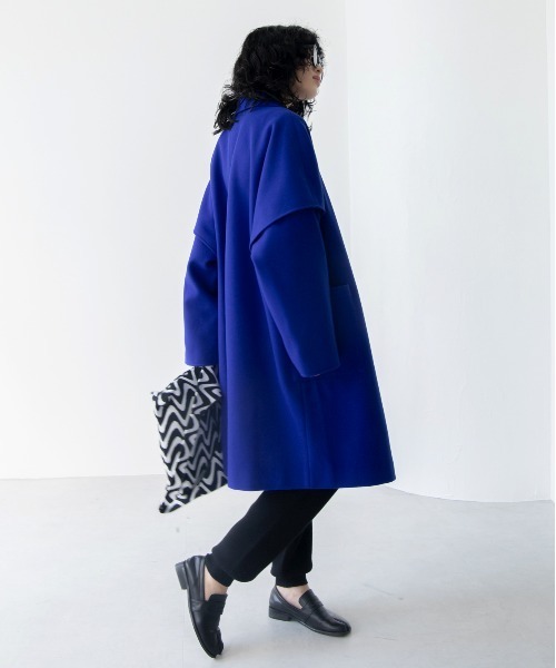 VACANCY（ヴァカンシー）の「マルチウェイメルトンオーバーコート（チェスターコート・レディース・ブルー/ブラック/ホワイト・FREE）」の9枚目の写真