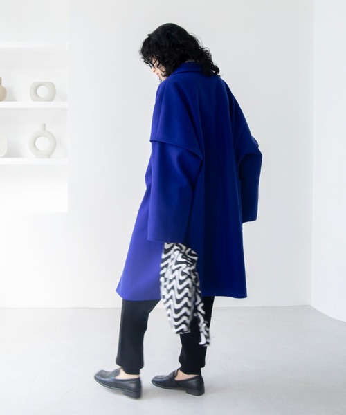 VACANCY（ヴァカンシー）の「マルチウェイメルトンオーバーコート（チェスターコート・レディース・ブルー/ブラック/ホワイト・FREE）」の10枚目の写真