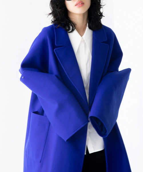 VACANCY（ヴァカンシー）の「マルチウェイメルトンオーバーコート（チェスターコート・レディース・ブルー/ブラック/ホワイト・FREE）」の14枚目の写真