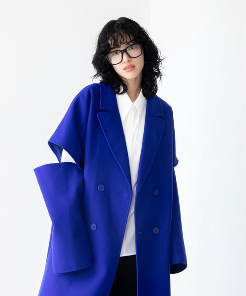 VACANCY（ヴァカンシー）の「マルチウェイメルトンオーバーコート（チェスターコート・レディース・ブルー/ブラック/ホワイト・FREE）」の15枚目の写真