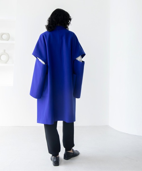 VACANCY（ヴァカンシー）の「マルチウェイメルトンオーバーコート（チェスターコート・レディース・ブルー/ブラック/ホワイト・FREE）」の19枚目の写真