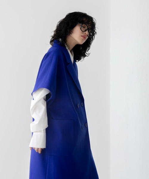 VACANCY（ヴァカンシー）の「マルチウェイメルトンオーバーコート（チェスターコート・レディース・ブルー/ブラック/ホワイト・FREE）」の21枚目の写真