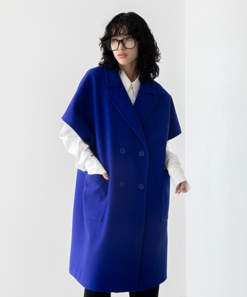 VACANCY（ヴァカンシー）の「マルチウェイメルトンオーバーコート（チェスターコート・レディース・ブルー/ブラック/ホワイト・FREE）」の20枚目の写真