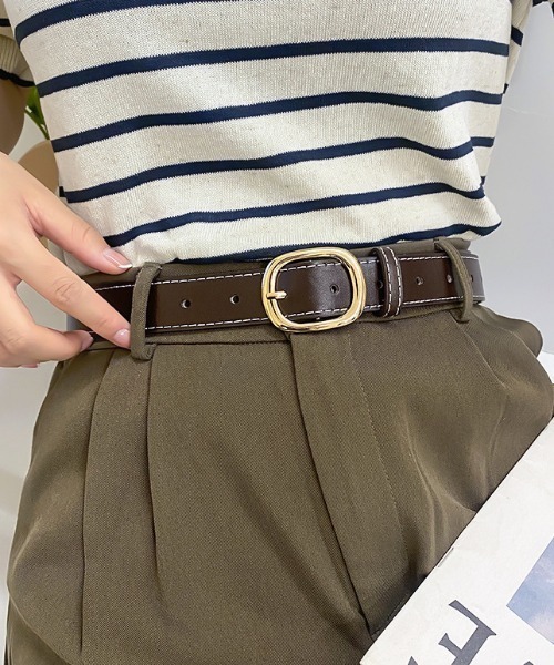 セール Pu ステッチレディースベルト ベルト Gossip ロサンゼルス ゴシップロサンゼルス のファッション通販 Zozotown