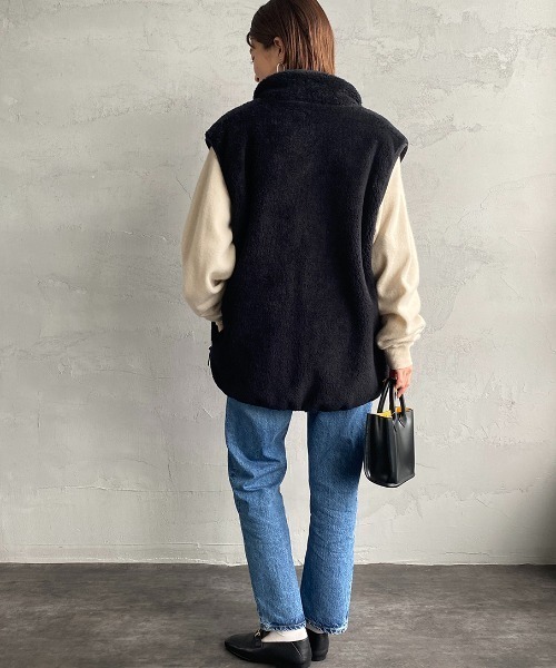 DANTON ダントン スタンドカラー ボア ベスト STAND COLLAR VEST