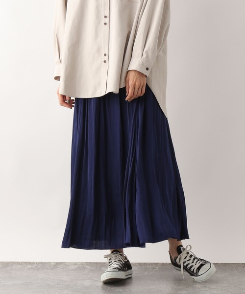 GLOBAL WORK（グローバルワーク）の「サラサラサテンフレアスカート