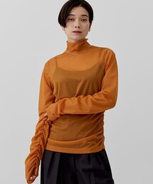 city（シティ）の「【CITY】トリコットシアーシャーリングTOPS（Tシャツ/カットソー）」