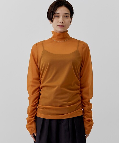新品✨CITYSHOP✨パターンシアーカット CITY】トリコットシアーシャーリングTOPS（Tシャツ/カットソー