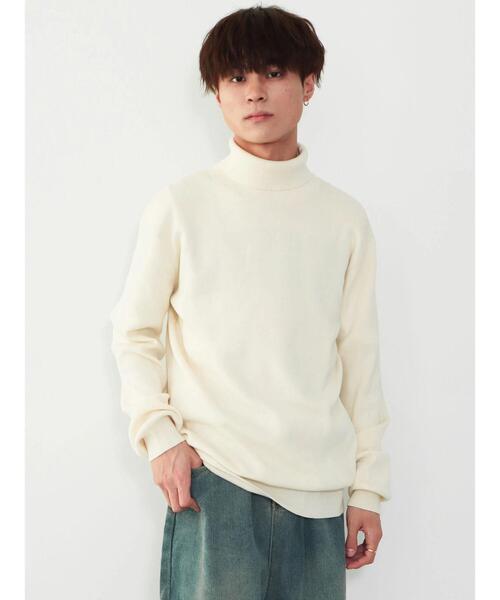CRAFT STANDARD BOUTIQUE（クラフトスタンダードブティック）の「タートルネックニット（ニット/セーター・メンズ・ベージュ/オレンジ/モカ/ダークネイビー/アイボリー/ブラック・M/L/LL）」の7枚目の写真