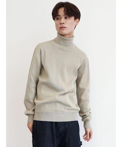 CRAFT STANDARD BOUTIQUE（クラフトスタンダードブティック）の「タートルネックニット（ニット/セーター・メンズ・ベージュ/オレンジ/モカ/ダークネイビー/アイボリー/ブラック・M/L/LL）」の9枚目の写真