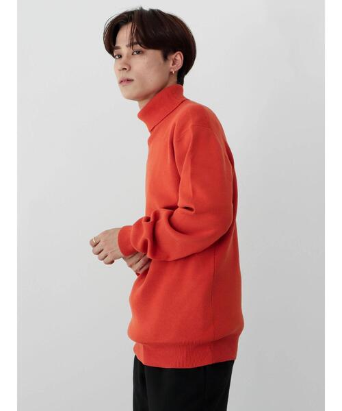 CRAFT STANDARD BOUTIQUE（クラフトスタンダードブティック）の「タートルネックニット（ニット/セーター・メンズ・ベージュ/オレンジ/モカ/ダークネイビー/アイボリー/ブラック・M/L/LL）」の10枚目の写真