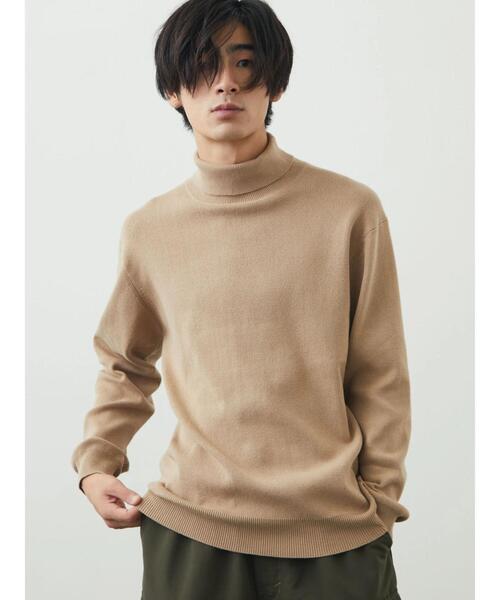 CRAFT STANDARD BOUTIQUE（クラフトスタンダードブティック）の「タートルネックニット（ニット/セーター・メンズ・ベージュ/オレンジ/モカ/ダークネイビー/アイボリー/ブラック・M/L/LL）」の11枚目の写真