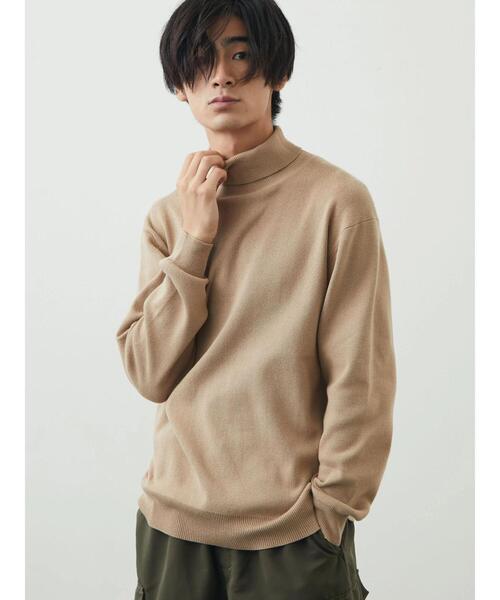 CRAFT STANDARD BOUTIQUE（クラフトスタンダードブティック）の「タートルネックニット（ニット/セーター・メンズ・ベージュ/オレンジ/モカ/ダークネイビー/アイボリー/ブラック・M/L/LL）」の13枚目の写真
