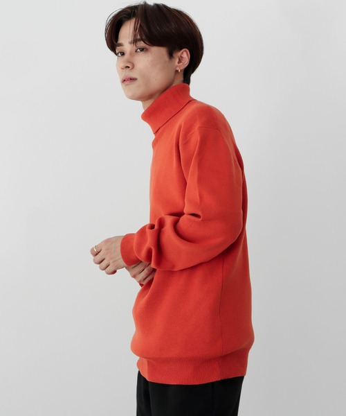 CRAFT STANDARD BOUTIQUE（クラフトスタンダードブティック）の「タートルネックニット（ニット/セーター・メンズ・ベージュ/オレンジ/モカ/ダークネイビー/アイボリー/ブラック・M/L/LL）」の6枚目の写真