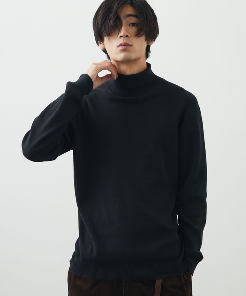 CRAFT STANDARD BOUTIQUE（クラフトスタンダードブティック）の「タートルネックニット（ニット/セーター・メンズ・ベージュ/オレンジ/モカ/ダークネイビー/アイボリー/ブラック・M/L/LL）」の3枚目の写真