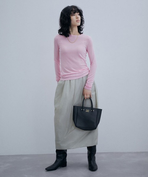 YOUNG&OLSEN The DRYGOODS STORE（ヤングアンドオルセン）の「【YOUNG&OLSEN】別注 EMBOSSED LEATHER TOTE S（ハンドバッグ・レディース・シルバー/ブルー系その他・FREE）」の3枚目の写真