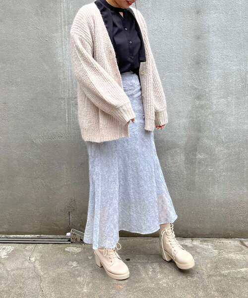 MAJESTIC LEGON（マジェスティックレゴン）の「クラシカルケープブラウス（シャツ/ブラウス・レディース・ブラック/ベージュ/オフホワイト・MEDIUM）」の9枚目の写真