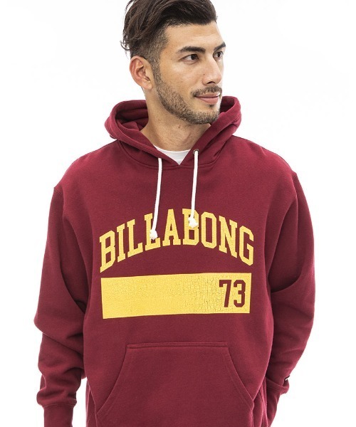 BILLABONG(ビラボン)の「BILLABONG メンズ COLLEGE LOGO パーカー 【2022年秋冬モデル】/ビラボンカレッジロゴプルオーバーパーカー(パーカー・メンズ・ブラック/グレー/グリーン/バーガンディー・MEDIUM/LARGE/X-LARGE)」の4枚目の写真