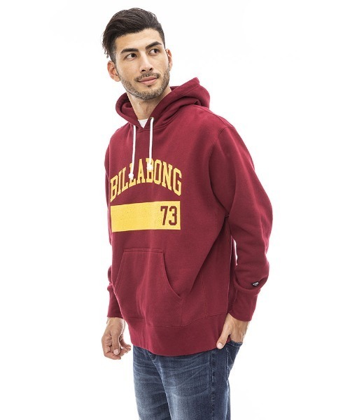 BILLABONG(ビラボン)の「BILLABONG メンズ COLLEGE LOGO パーカー 【2022年秋冬モデル】/ビラボンカレッジロゴプルオーバーパーカー(パーカー・メンズ・ブラック/グレー/グリーン/バーガンディー・MEDIUM/LARGE/X-LARGE)」の6枚目の写真