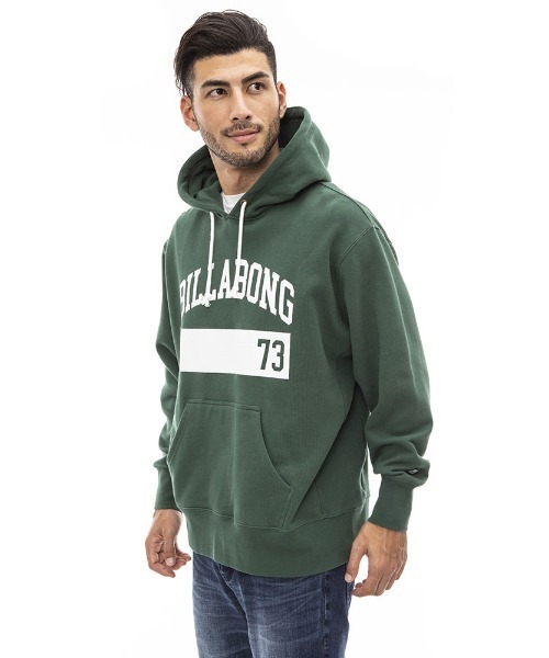BILLABONG(ビラボン)の「BILLABONG メンズ COLLEGE LOGO パーカー 【2022年秋冬モデル】/ビラボンカレッジロゴプルオーバーパーカー(パーカー・メンズ・ブラック/グレー/グリーン/バーガンディー・MEDIUM/LARGE/X-LARGE)」の12枚目の写真