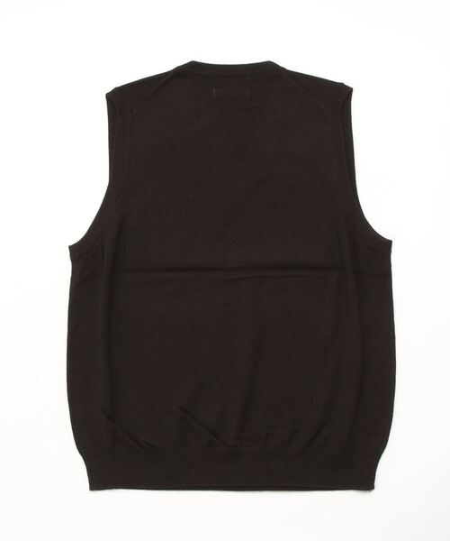 Perfect Suit FActory（パーフェクトスーツファクトリー）の「FILIVIVI　イタリー糸ニット　Vネックベスト　ブラック/グレー/ダークブラウン/ネイビー（ベスト・メンズ・ネイビー/グレー/ブラック/ダークブラウン・L/LL/M）」の14枚目の写真