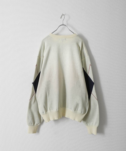 ZIP FIVE（ジップファイブ）の「【ZIP FIVE】ジャガード　アーガイル柄 プルオーバー ニット（ニット/セーター・レディース・ネイビー/ブラック/アイボリー/グリーン・X-LARGE/LARGE/MEDIUM）」の9枚目の写真