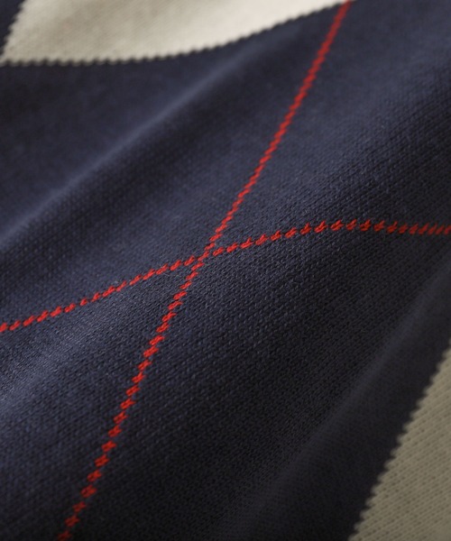 ZIP FIVE（ジップファイブ）の「【ZIP FIVE】ジャガード　アーガイル柄 プルオーバー ニット（ニット/セーター・レディース・ネイビー/ブラック/アイボリー/グリーン・X-LARGE/LARGE/MEDIUM）」の10枚目の写真