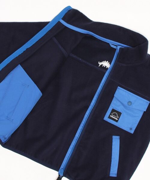 kladskap（クレードスコープ）の「フリースジップアップ（カーディガン/ボレロ・キッズ・ネイビー/ライトグリーン・L/M/LL）」の5枚目の写真