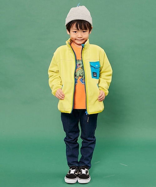 kladskap（クレードスコープ）の「フリースジップアップ（カーディガン/ボレロ・キッズ・ネイビー/ライトグリーン・L/M/LL）」の6枚目の写真